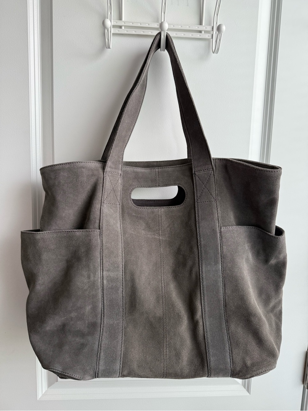 NWT Free People Suede Caravan Tote Bohemian Boho Travel Hippie Casual Office - Picture 4 of 8
